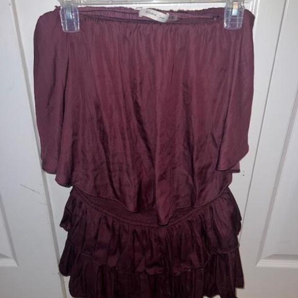 Mustard Seed Monaco Strapless Romper - Color Plum/Purple - Picture 2 of 3